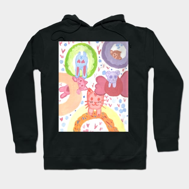 Kawaii Donuts Hoodie by starpinneappleartshop